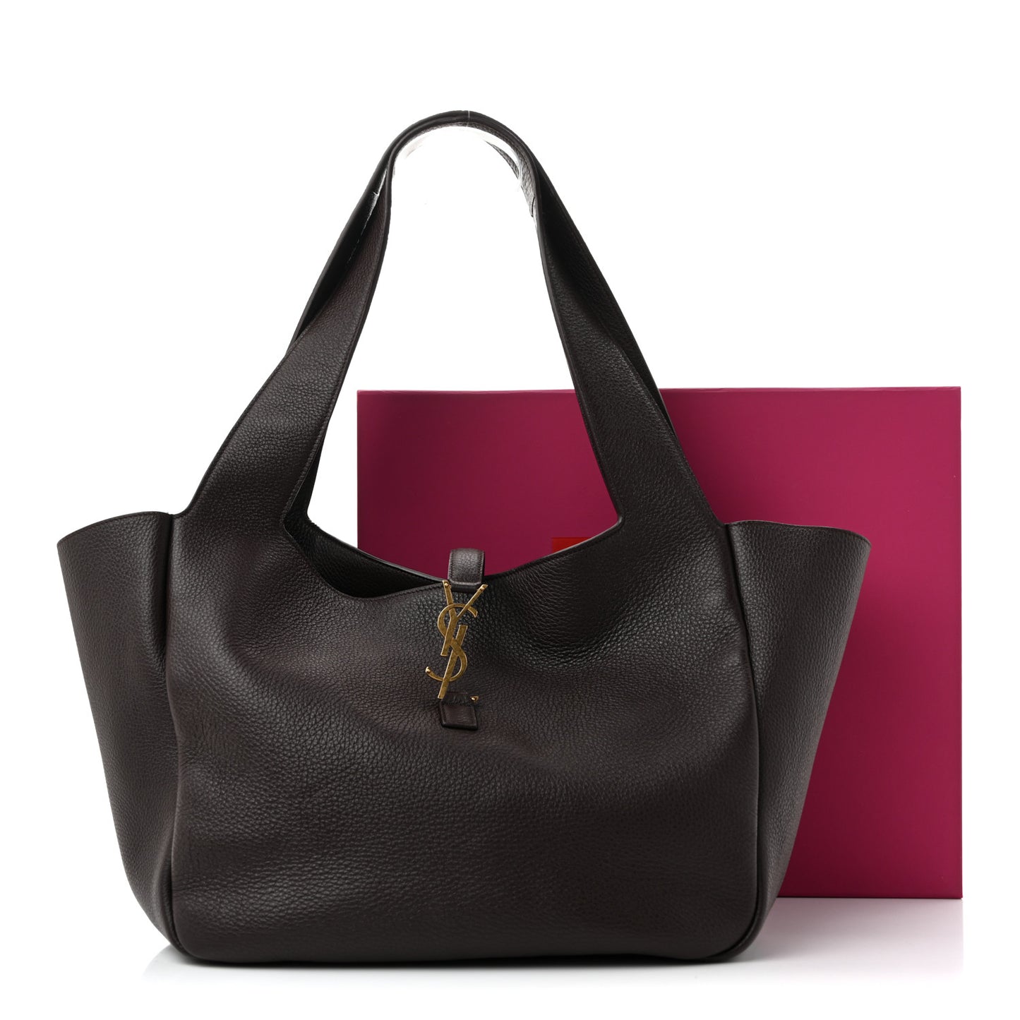 Grained Deerskin Bea Tote Sweet Chocolate