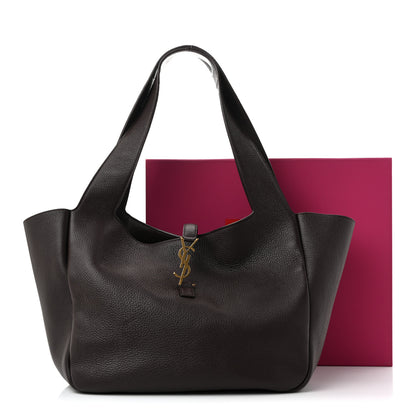Saint Laurent Grained Deerskin Bea Tote Sweet Chocolate 13 of 13