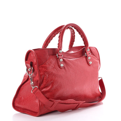 Balenciaga Agneau Giant 12 Silver Hardware City Coquelicot 3 of 8