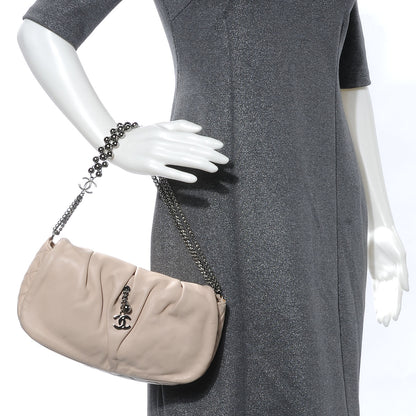 Chanel Lambskin Pleated Flap Bag Beige 2 of 7