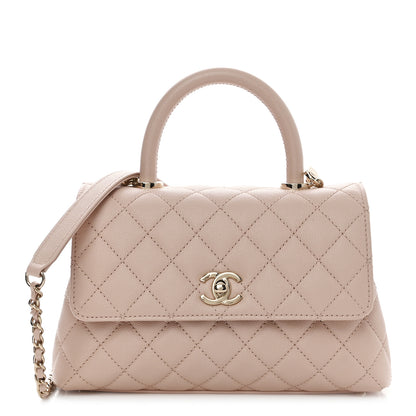 Chanel Caviar Quilted Mini Coco Handle Flap Beige 1 of 10