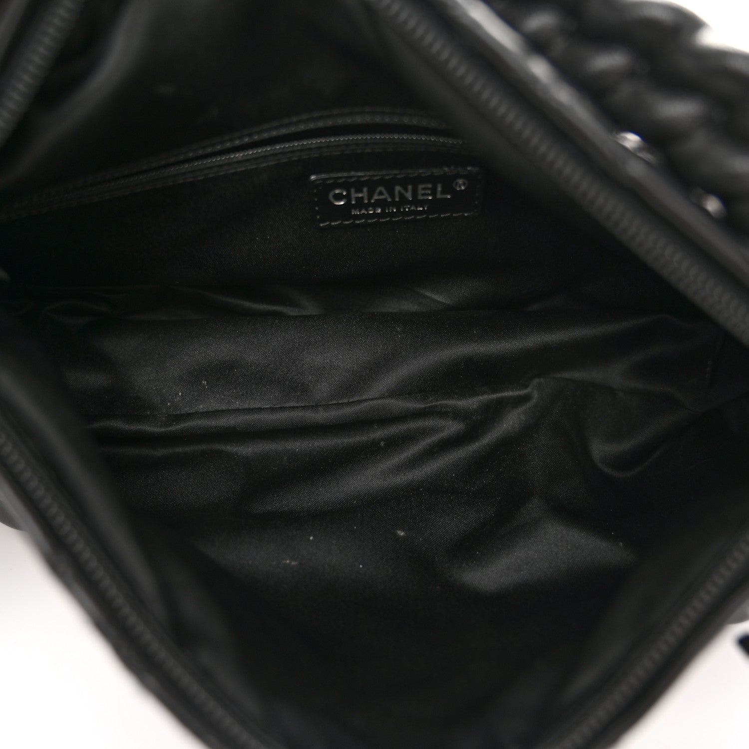 Chanel Lambskin Quilted Small Hidden Chain Shoulder Bag Black 5 of 11