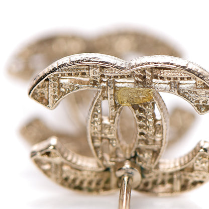 Chanel Tweed Effect CC Earrings Gold 3 of 3