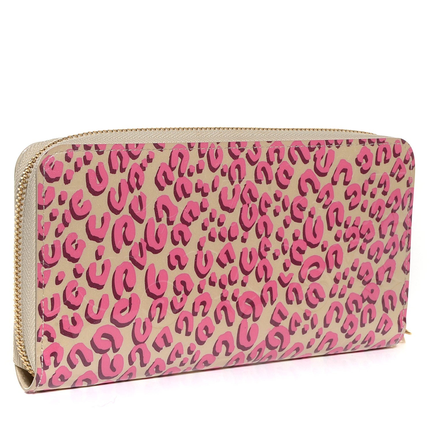 Louis Vuitton Vernis Leopard Zippy Wallet Blanc Corail 3 of 7