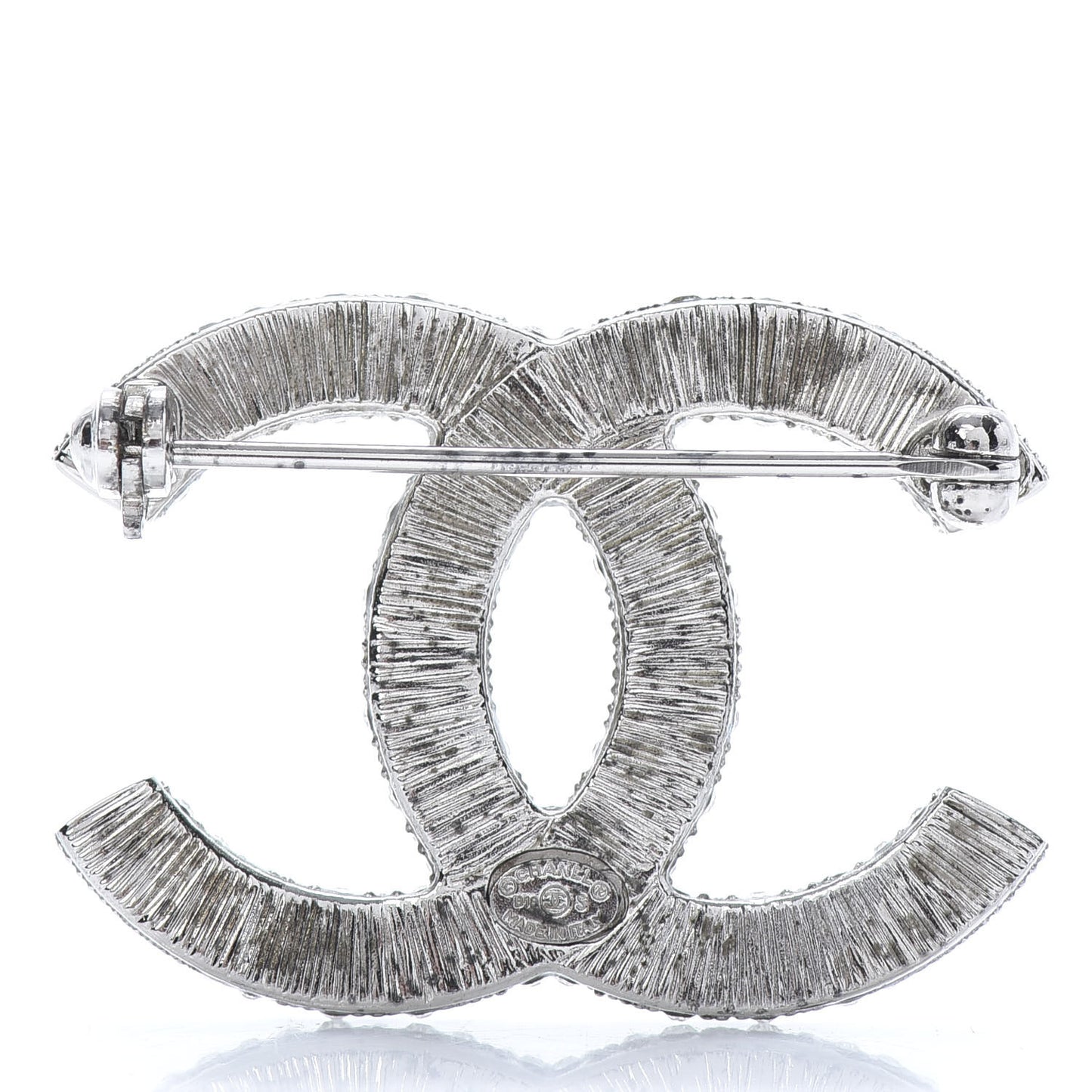 Crystal CC Brooch Silver