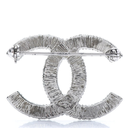 Chanel Crystal CC Brooch Silver 3 of 6