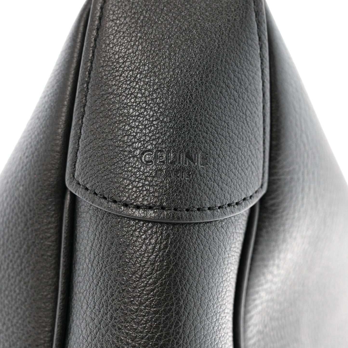 Supple Calfskin Medium Triomphe Heloise Shoulder Bag Black