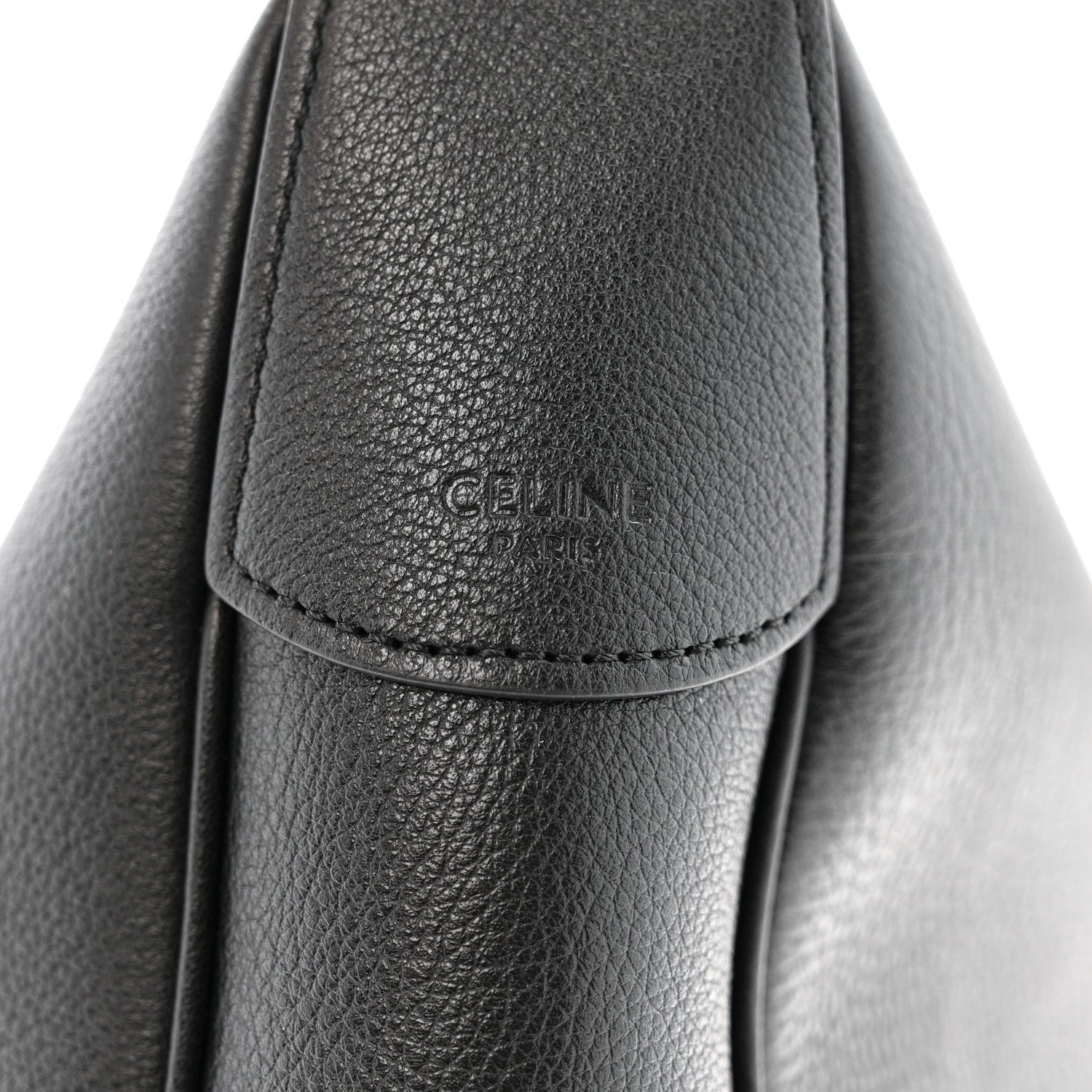 Celine Supple Calfskin Medium Triomphe Heloise Shoulder Bag Black 10 of 11