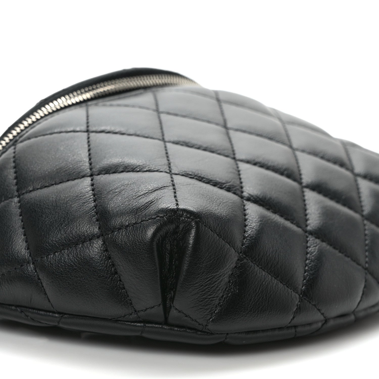 Chanel Lambskin Quilted Waist Belt Bag Black 8 of 9
