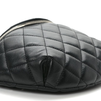 Chanel Lambskin Quilted Waist Belt Bag Black 8 of 9