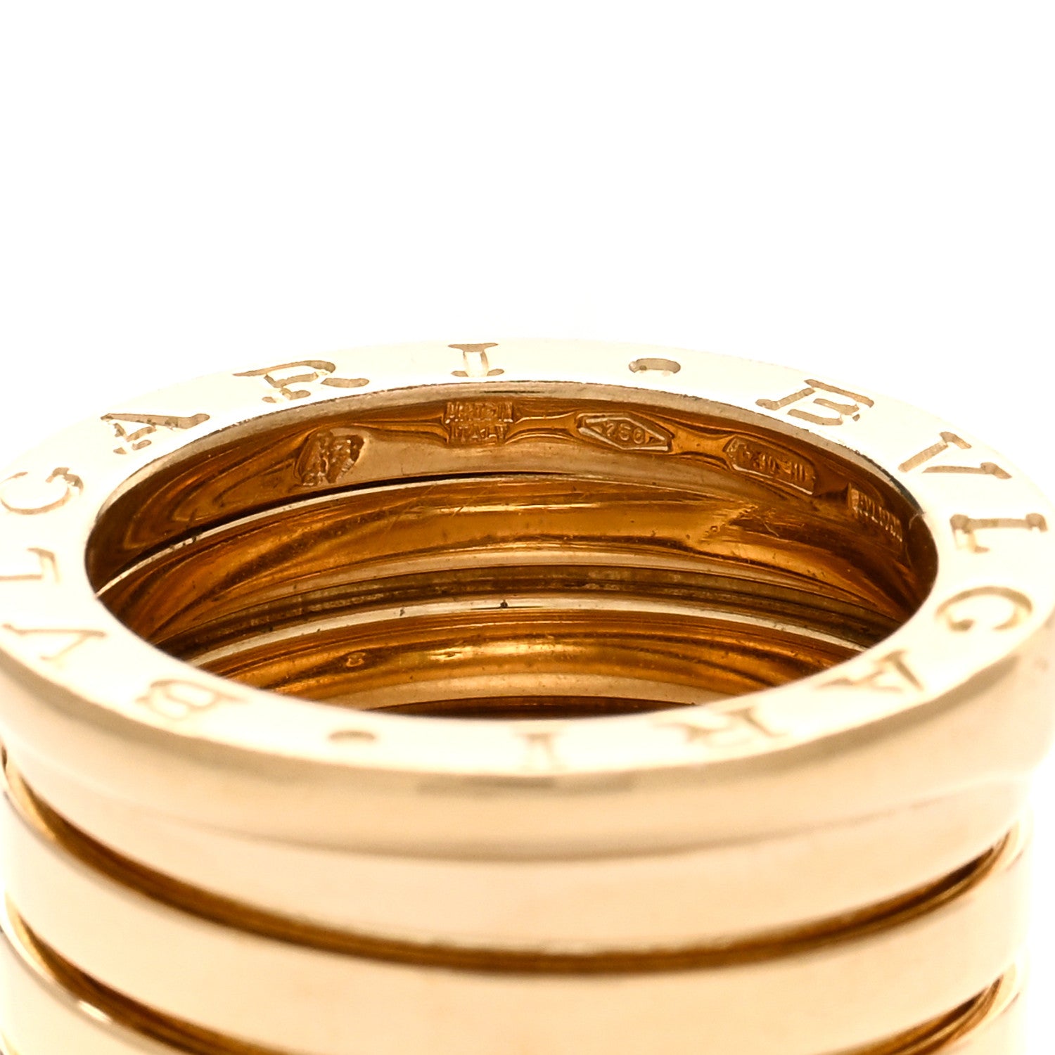 Bulgari 18K Yellow Gold B.Zero1 Four-Band Ring 47 4 4 of 4