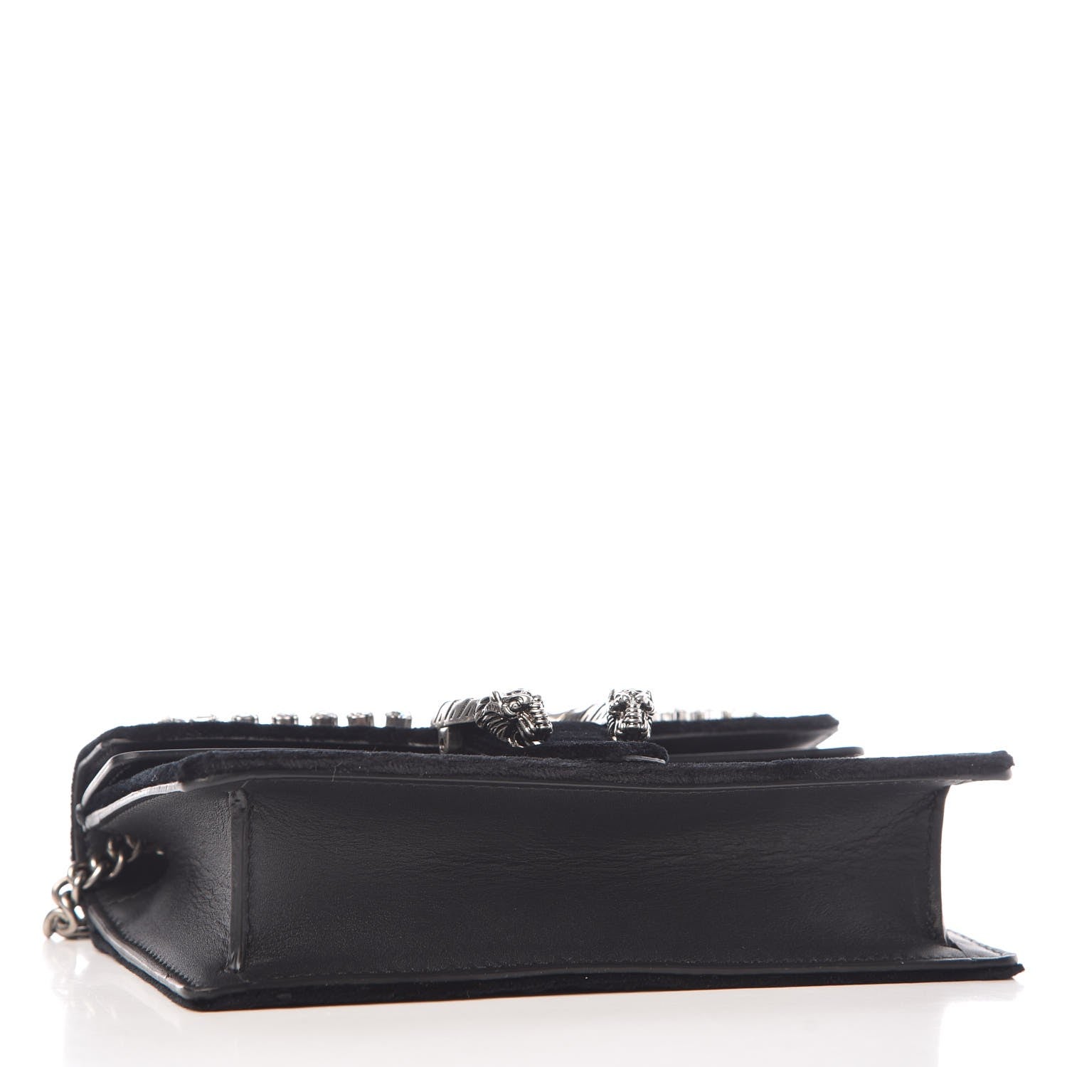 Gucci Velvet Crystal Super Mini Dionysus Shoulder Bag Black 4 of 7