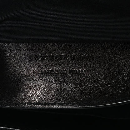 Saint Laurent Sheepskin Matelasse Chevron Monogram Large College Satchel Black 7 of 12