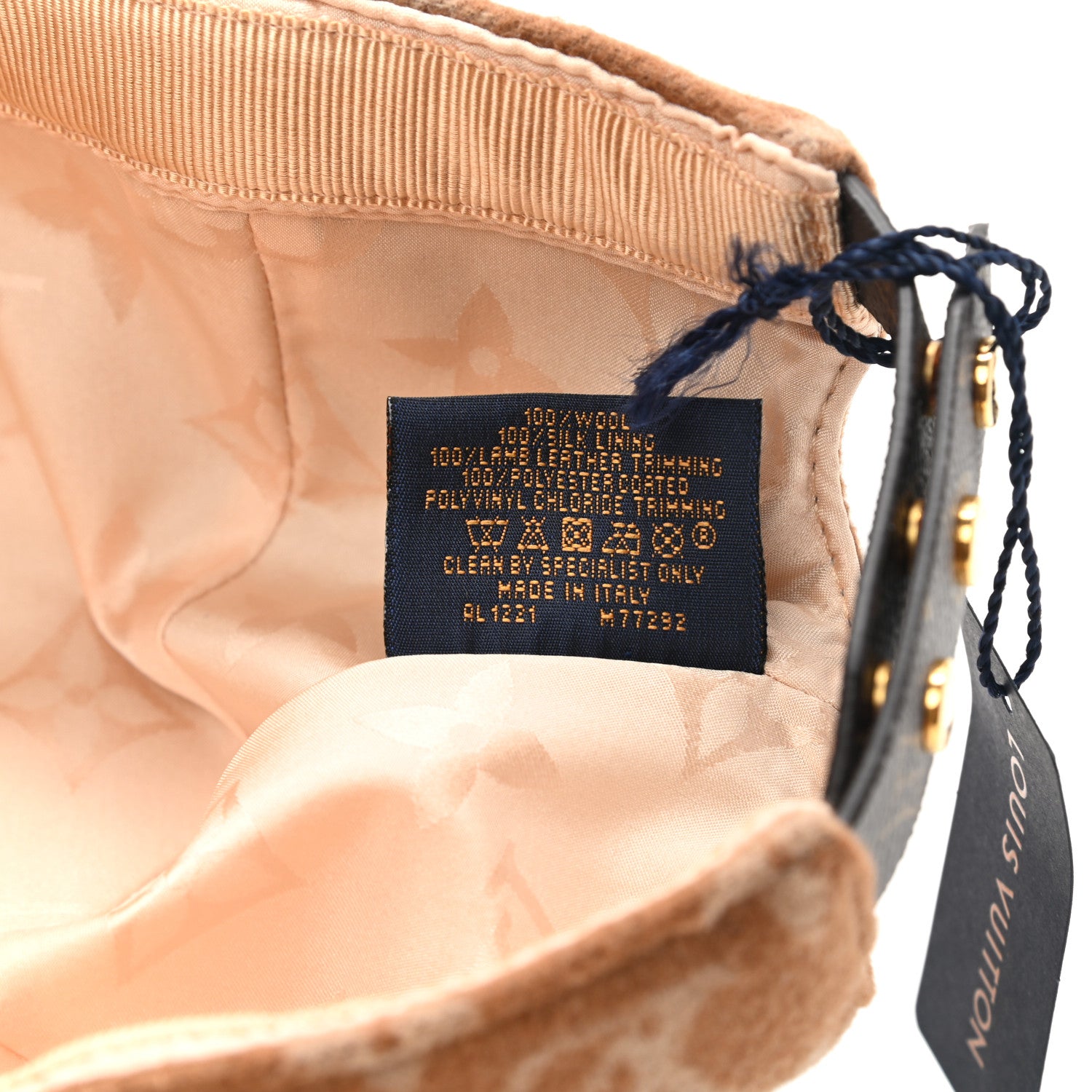Louis Vuitton Wool Monogram Carry On Cap M Beige 9 of 10