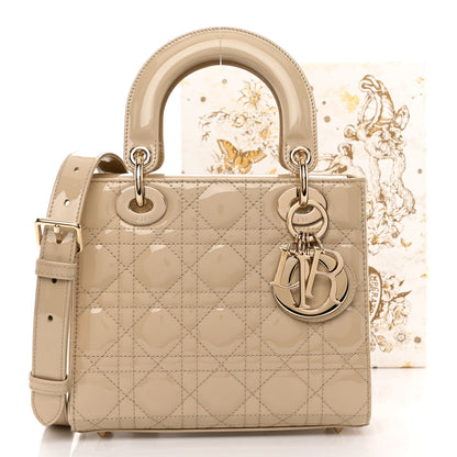 Christian Dior Patent Cannage Small Lady Dior Beige 10 of 10