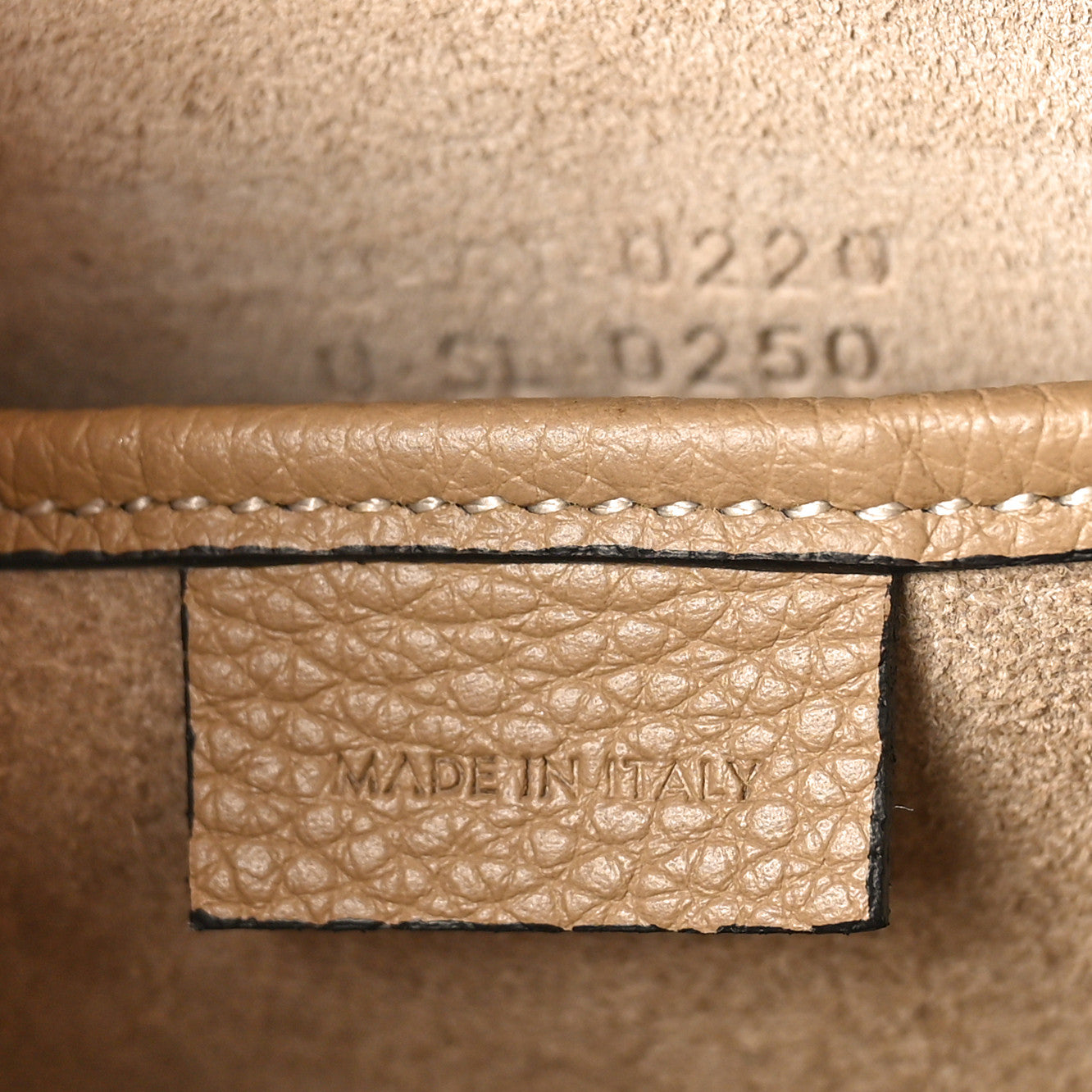 Celine Drummed Calfskin Nano Luggage Dune 6 of 8