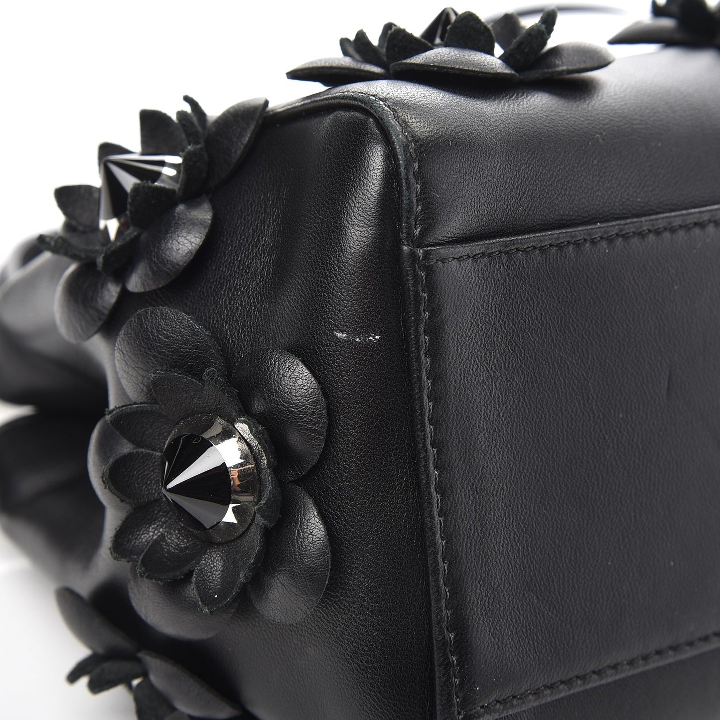 Nappa Flowerland Mini Peekaboo Iconic Satchel Black