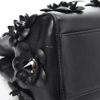 Fendi Nappa Flowerland Mini Peekaboo Iconic Satchel Black 8 of 8