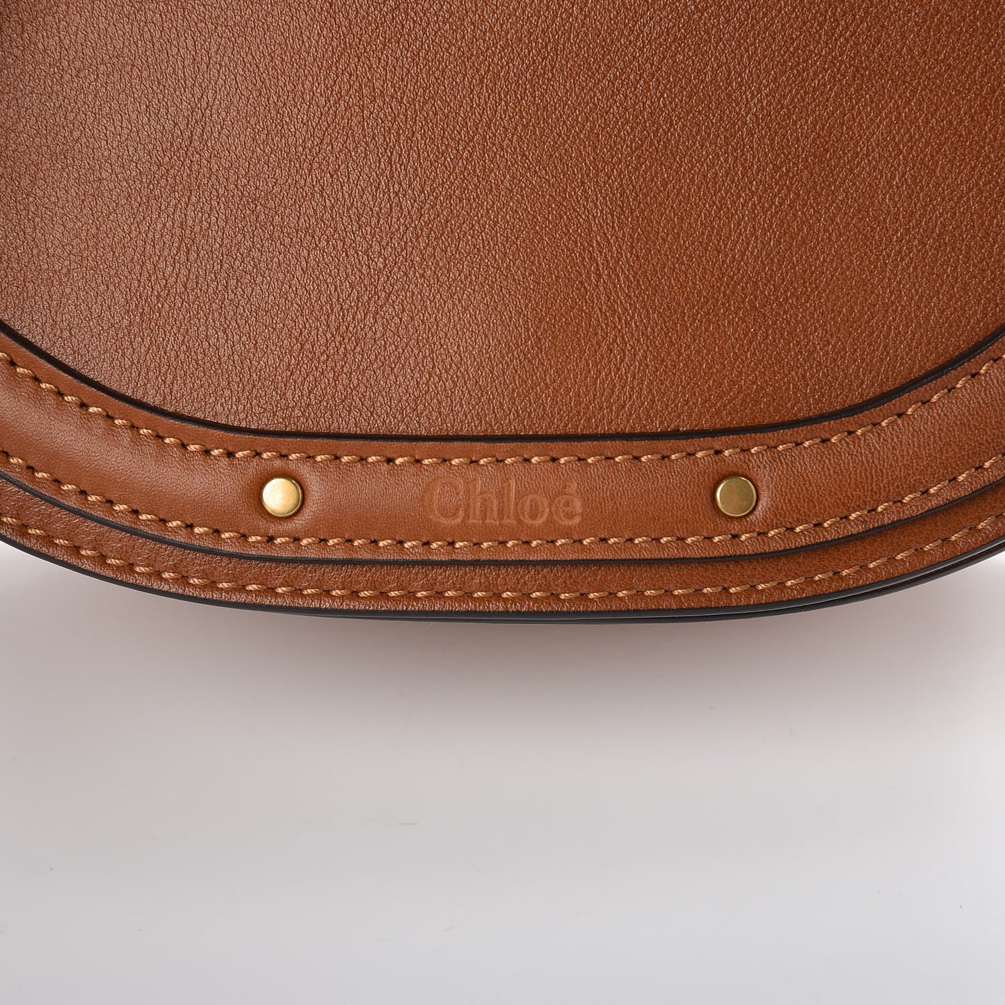 Calfskin Suede Small Nile Bracelet Bag Caramel