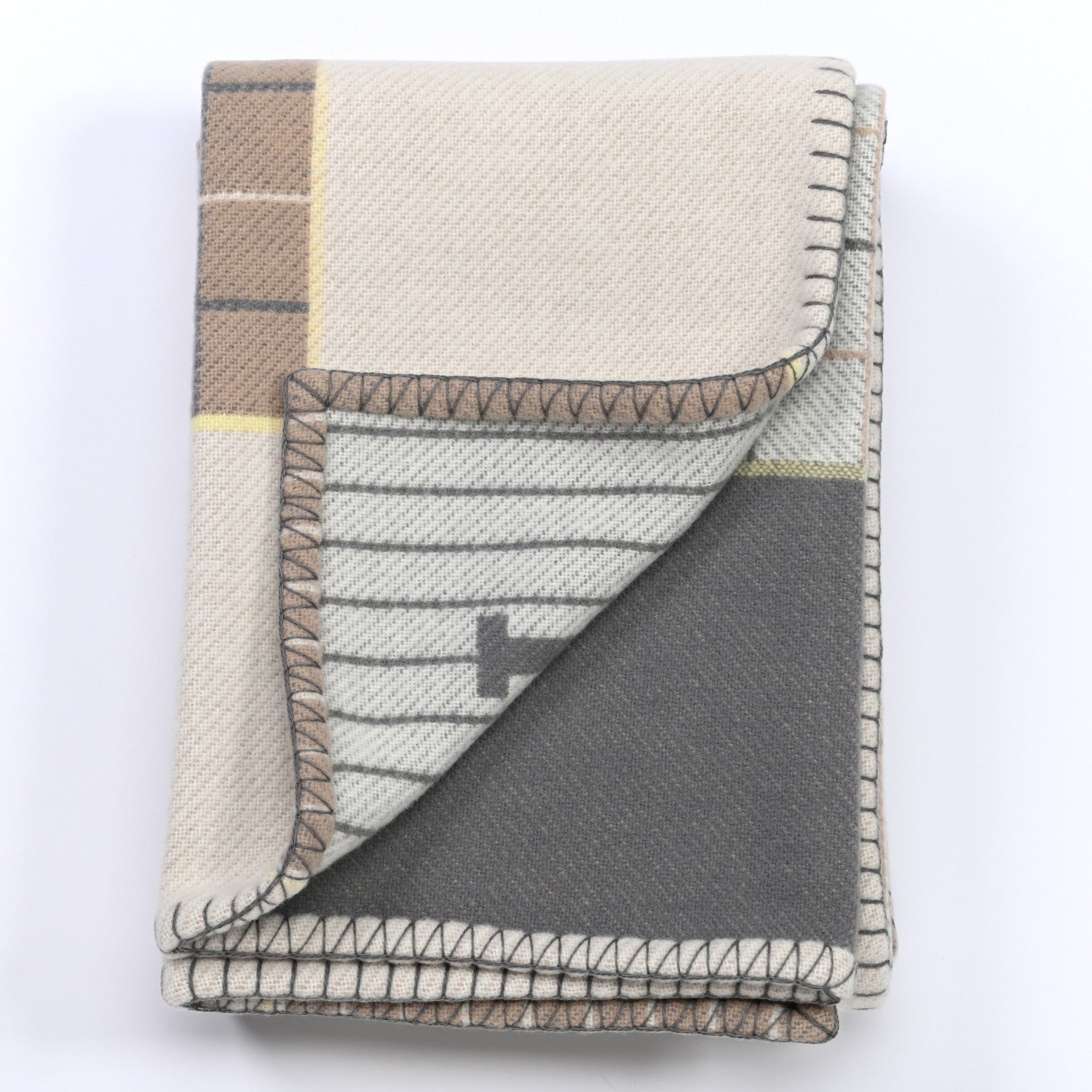 Hermes Wool Cashmere Avalon Passe-Passe Blanket Naturel 4 of 6