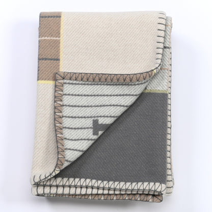Hermes Wool Cashmere Avalon Passe-Passe Blanket Naturel 4 of 6