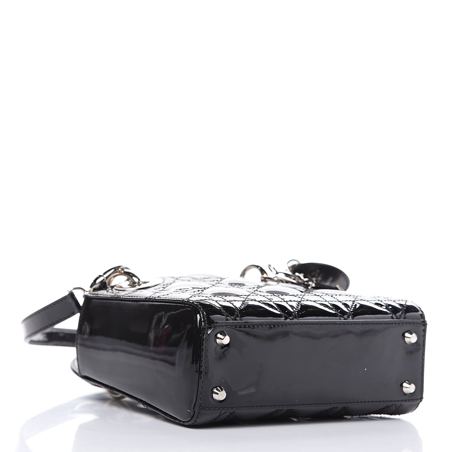 Christian Dior Patent Cannage Mini Lady Dior Black 4 of 9