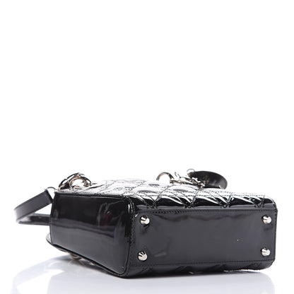 Christian Dior Patent Cannage Mini Lady Dior Black 4 of 9