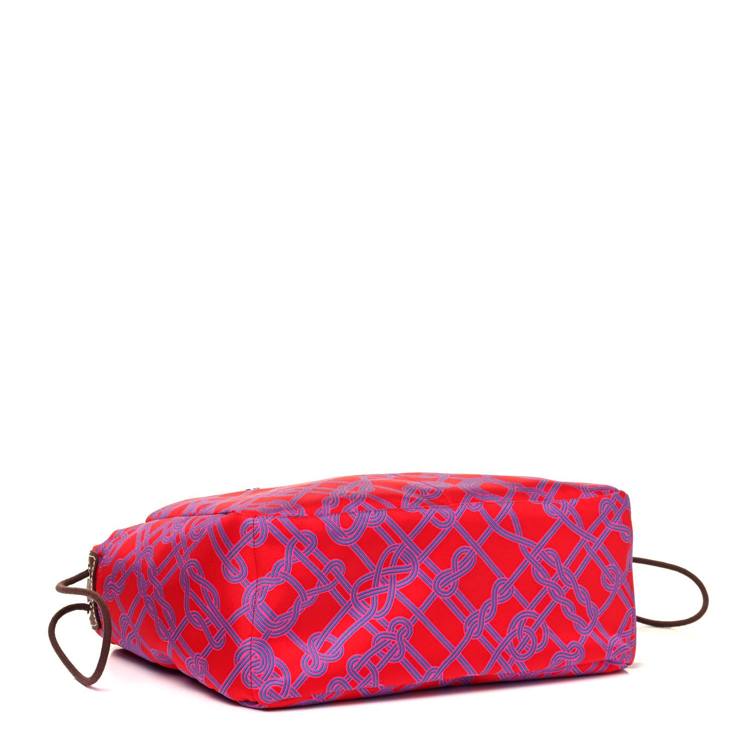 Hermes Silk Barenia Noeud Marin Fourbi 25 MM Pouch Rouge de Coeur Fauve 3 of 7