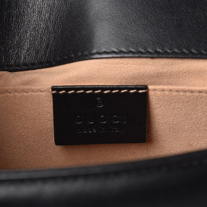 Gucci Calfskin Matelasse Mini GG Marmont Shoulder Bag Black 6 of 12