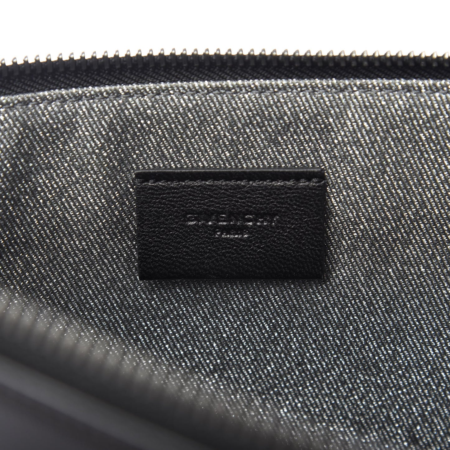 Lambskin Large Emblem Pouch Black