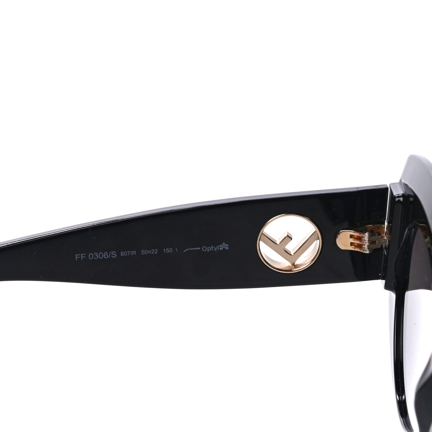 Acetate F is Fendi Oversized Butterfly Sunglasses FF 0306/S Black