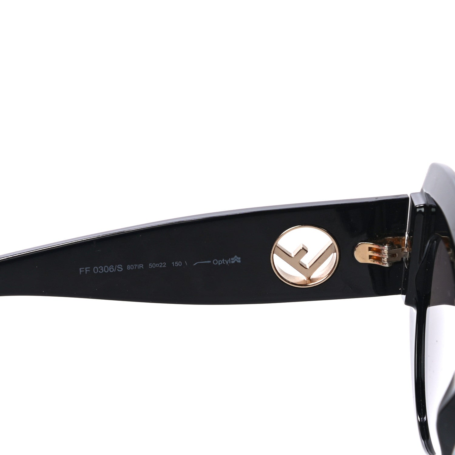 Fendi Acetate F is Fendi Oversized Butterfly Sunglasses FF 0306/S Black 6 of 7
