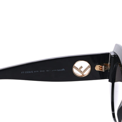 Fendi Acetate F is Fendi Oversized Butterfly Sunglasses FF 0306/S Black 6 of 7