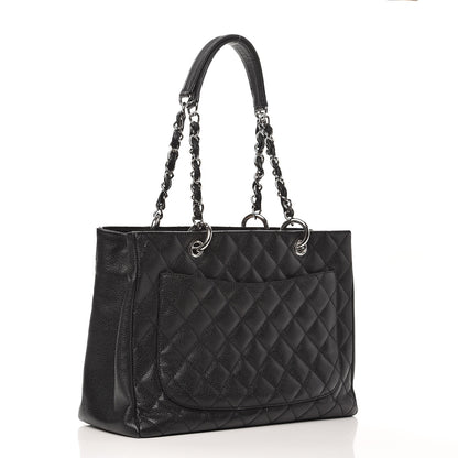 Chanel Caviar Quilted Grand Shopping Tote GST Black 3 of 18