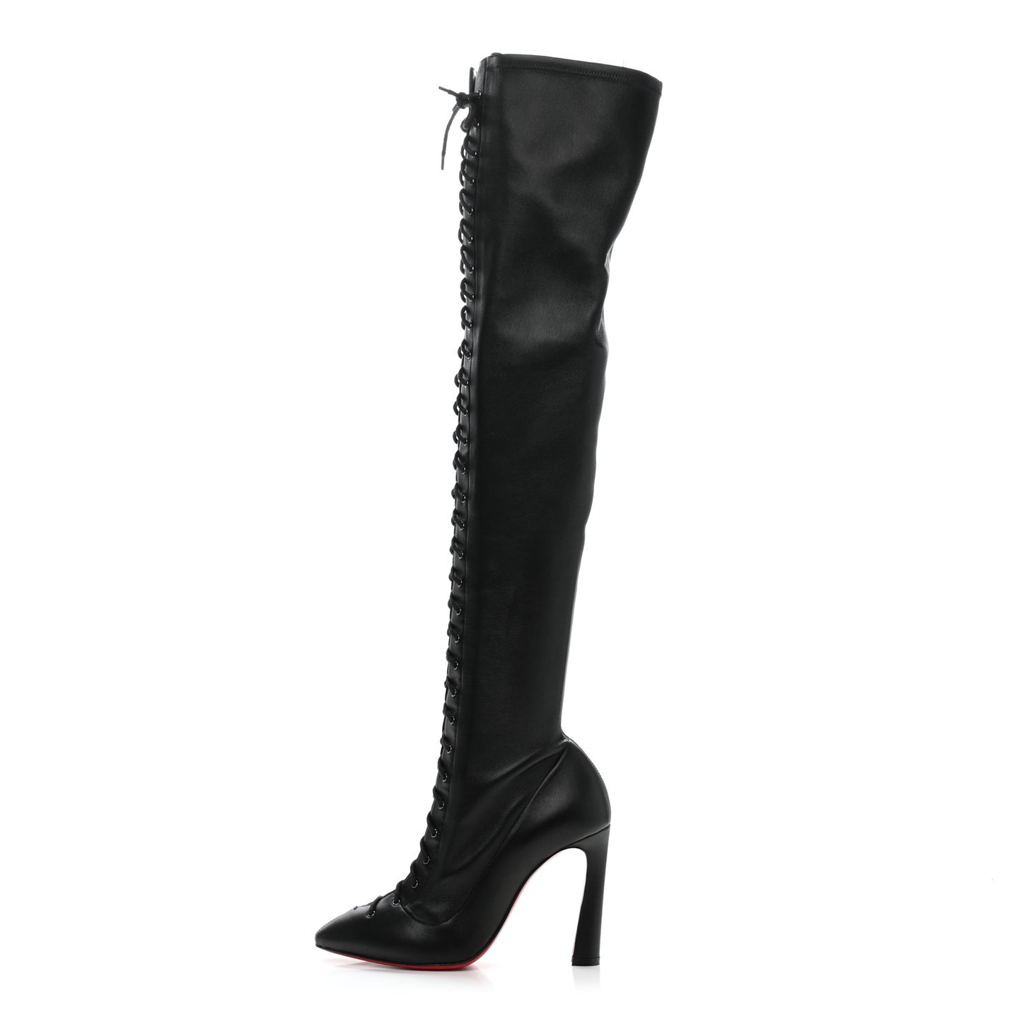 Calfskin Anjel Alta 100 Over the Knee Boots 37.5 Black