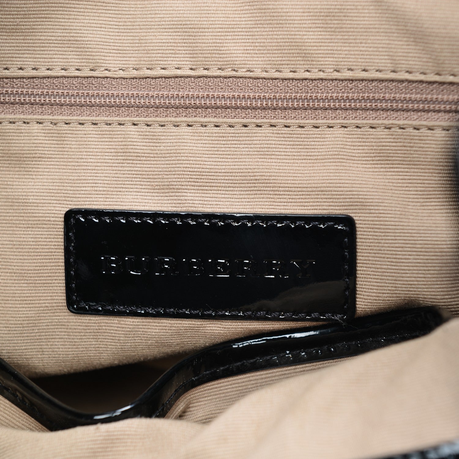 Burberry Patent Nova Check Small Bilmore Tote Black 6 of 12