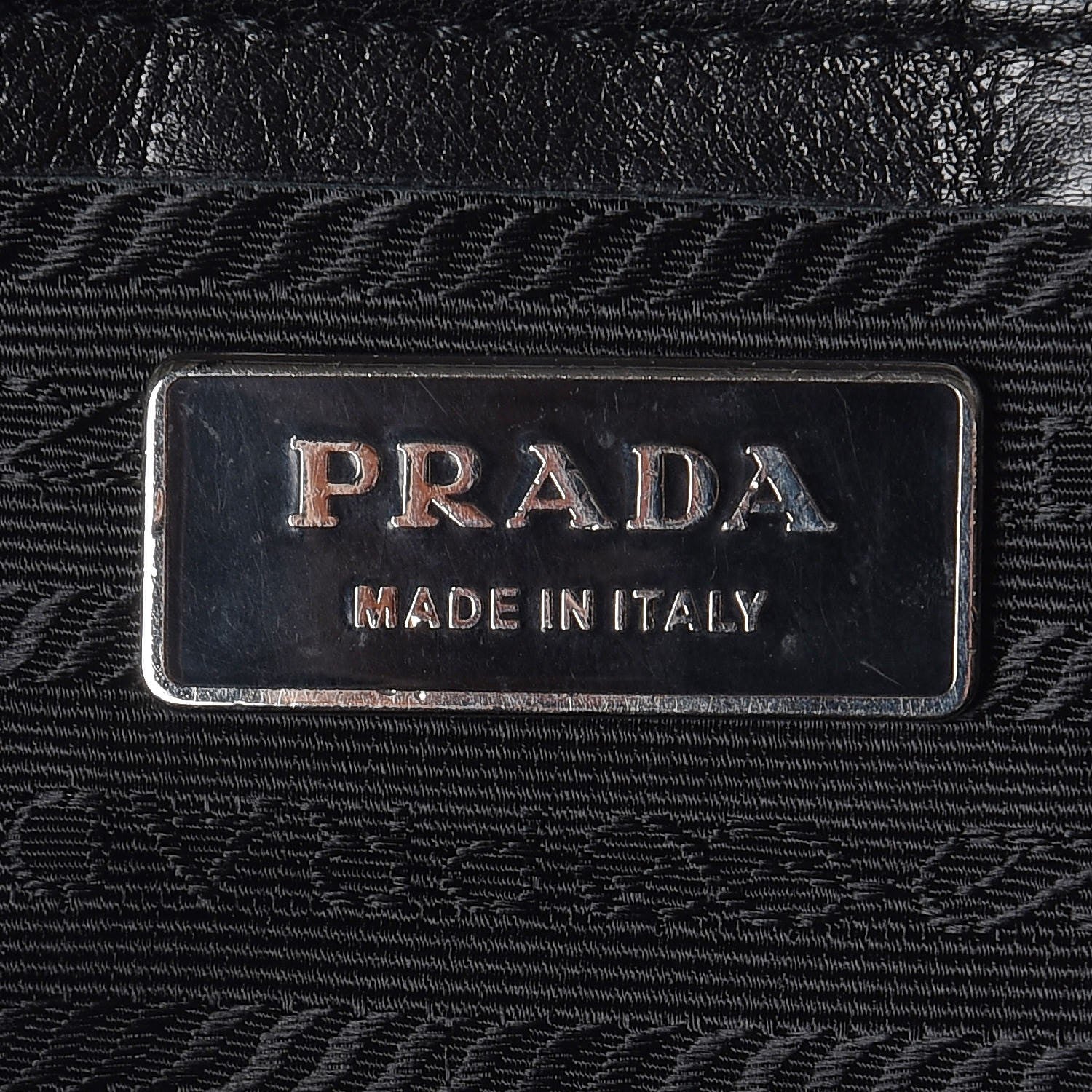 Prada Buffalo Tessuto Foldover Pushlock Satchel Black 6 of 6