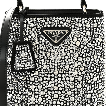 Prada Satin Crystal Small Panier Bucket Bag Metal 7 of 10