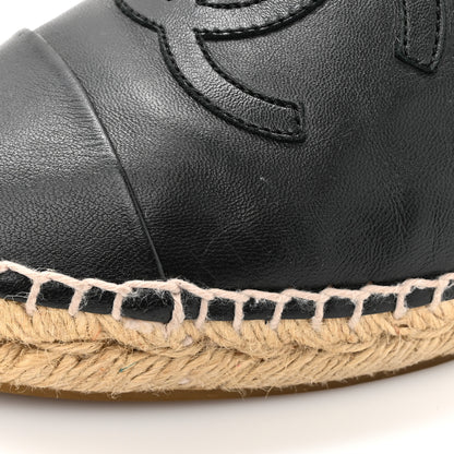 Chanel Lambskin CC Espadrilles 38 Black 10 of 15