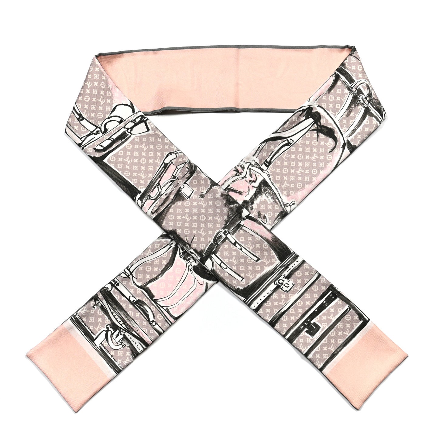 Silk Monogram Trunks Bandeau Rose Poudre