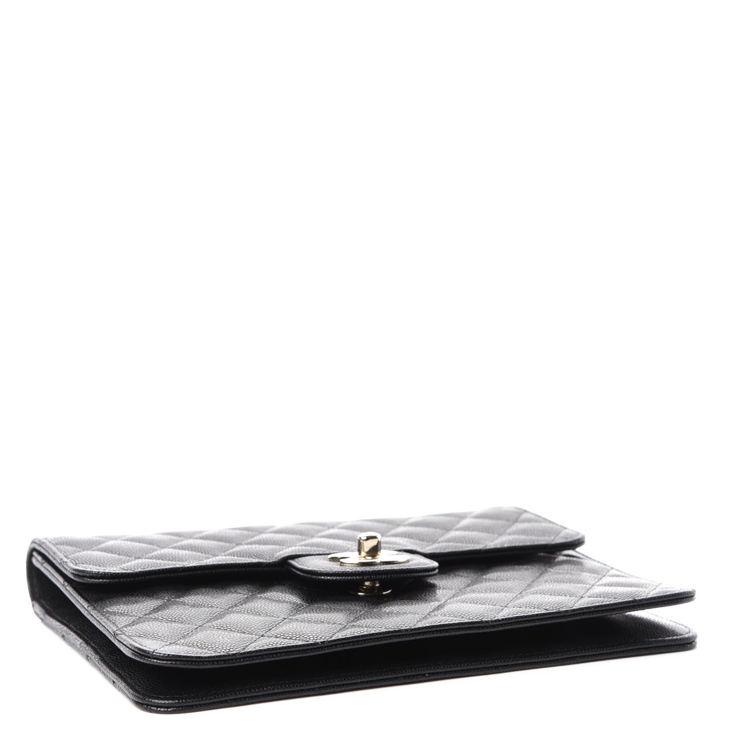 Chanel Caviar Quilted Square Flap Clutch Black 4 of 8