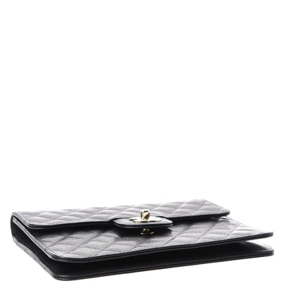 Chanel Caviar Quilted Square Flap Clutch Black 4 of 8