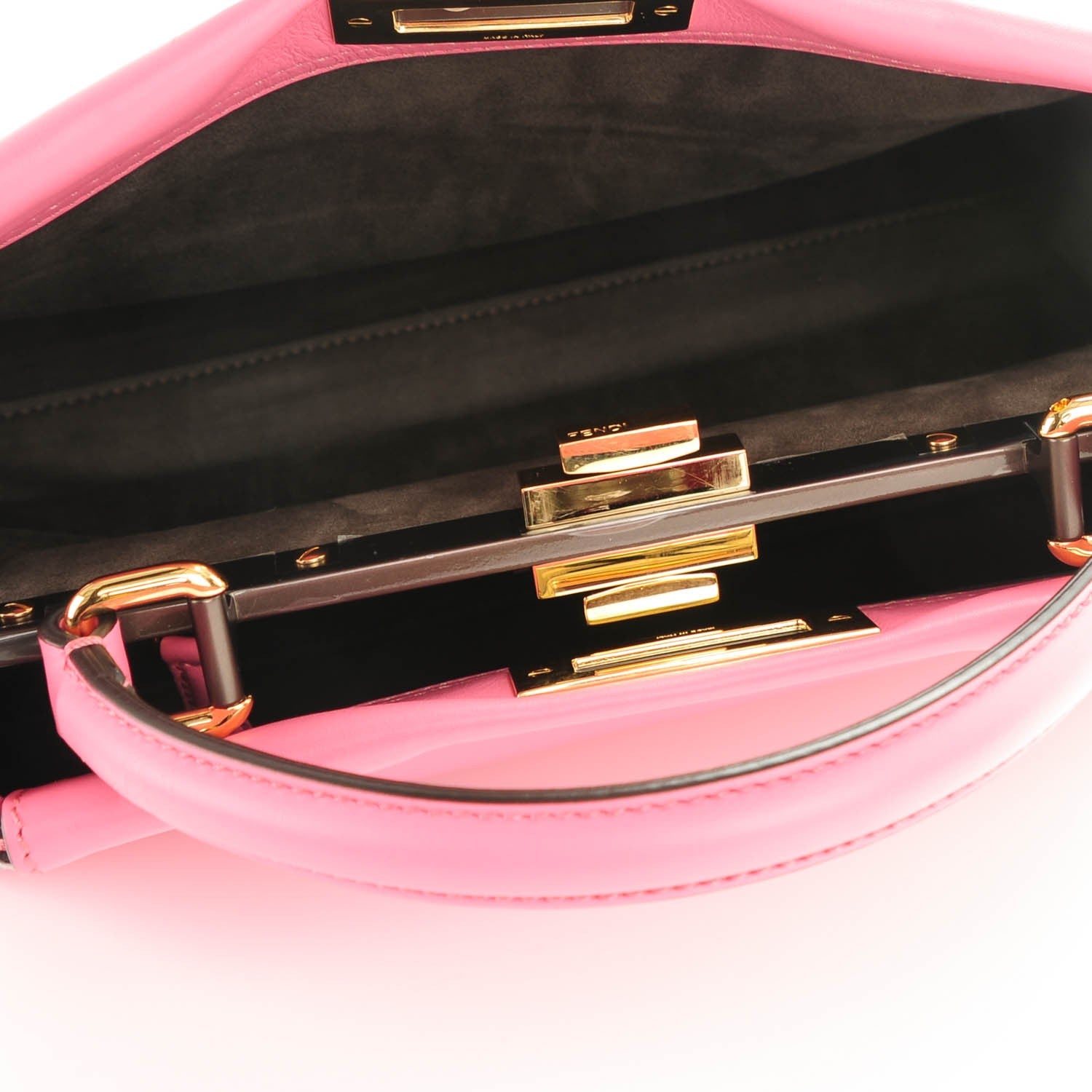 Fendi Vitello Seta Medium Peekaboo Iconic Satchel Pink 5 of 7