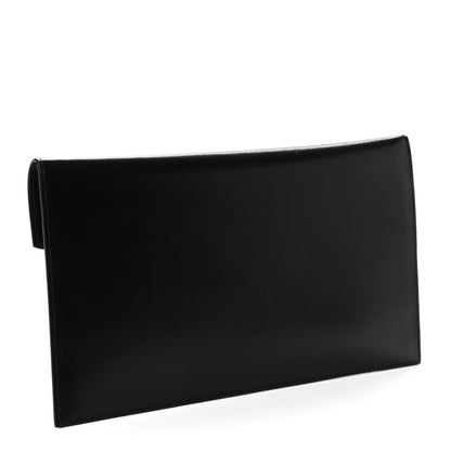 Saint Laurent Smooth Shiny Calfskin Monogram Uptown Pouch Black 4 of 9
