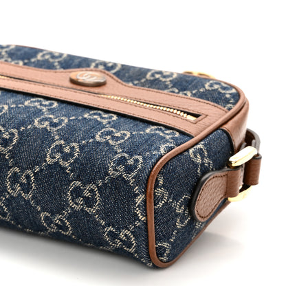 Gucci New Denim GG Monogram Dollar Calfskin Mini Ophidia Shoulder Bag Blue Tea Cuir Epilog 10 of 10