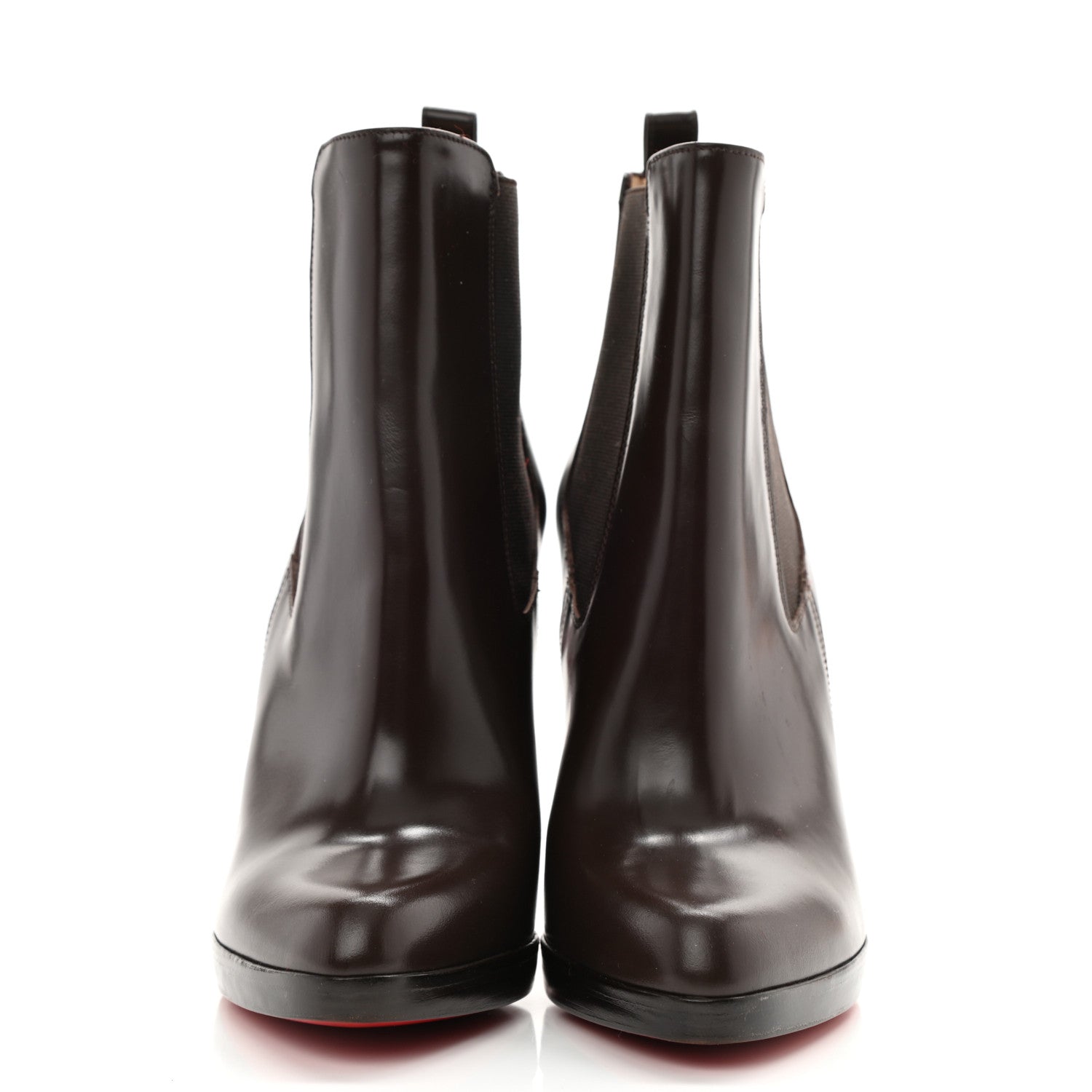 Christian Louboutin Calfskin Bang Bang 100 Eden Ankle Boots 37 Brown 2 of 7