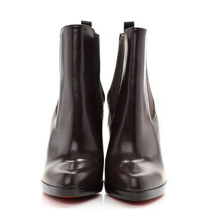 Christian Louboutin Calfskin Bang Bang 100 Eden Ankle Boots 37 Brown 2 of 7