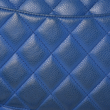 Chanel Caviar Quilted Jumbo Double Flap Blue 9 of 14