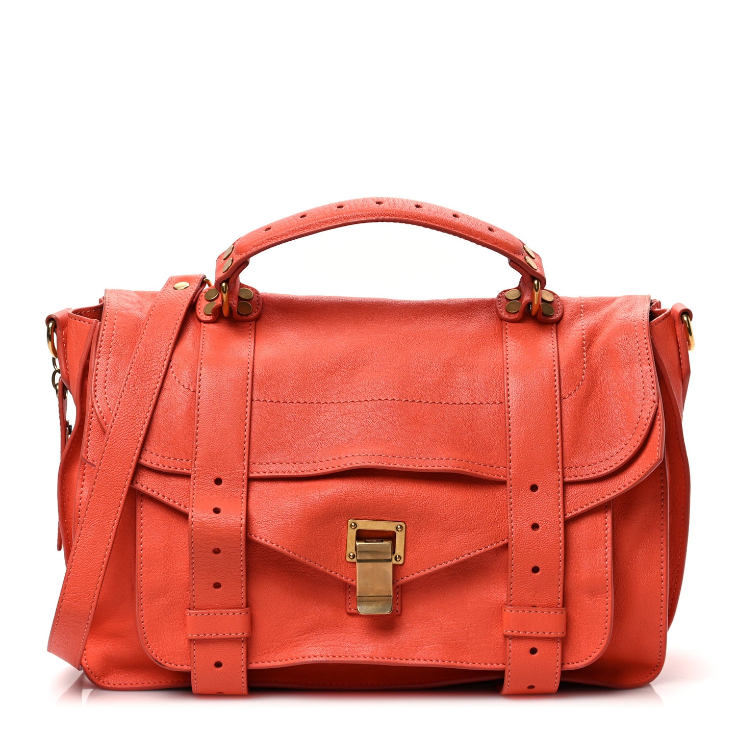 Lambskin Medium PS1 Satchel Orange Pepper