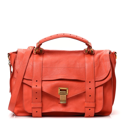 Proenza Schouler Lambskin Medium PS1 Satchel Orange Pepper 1 of 6